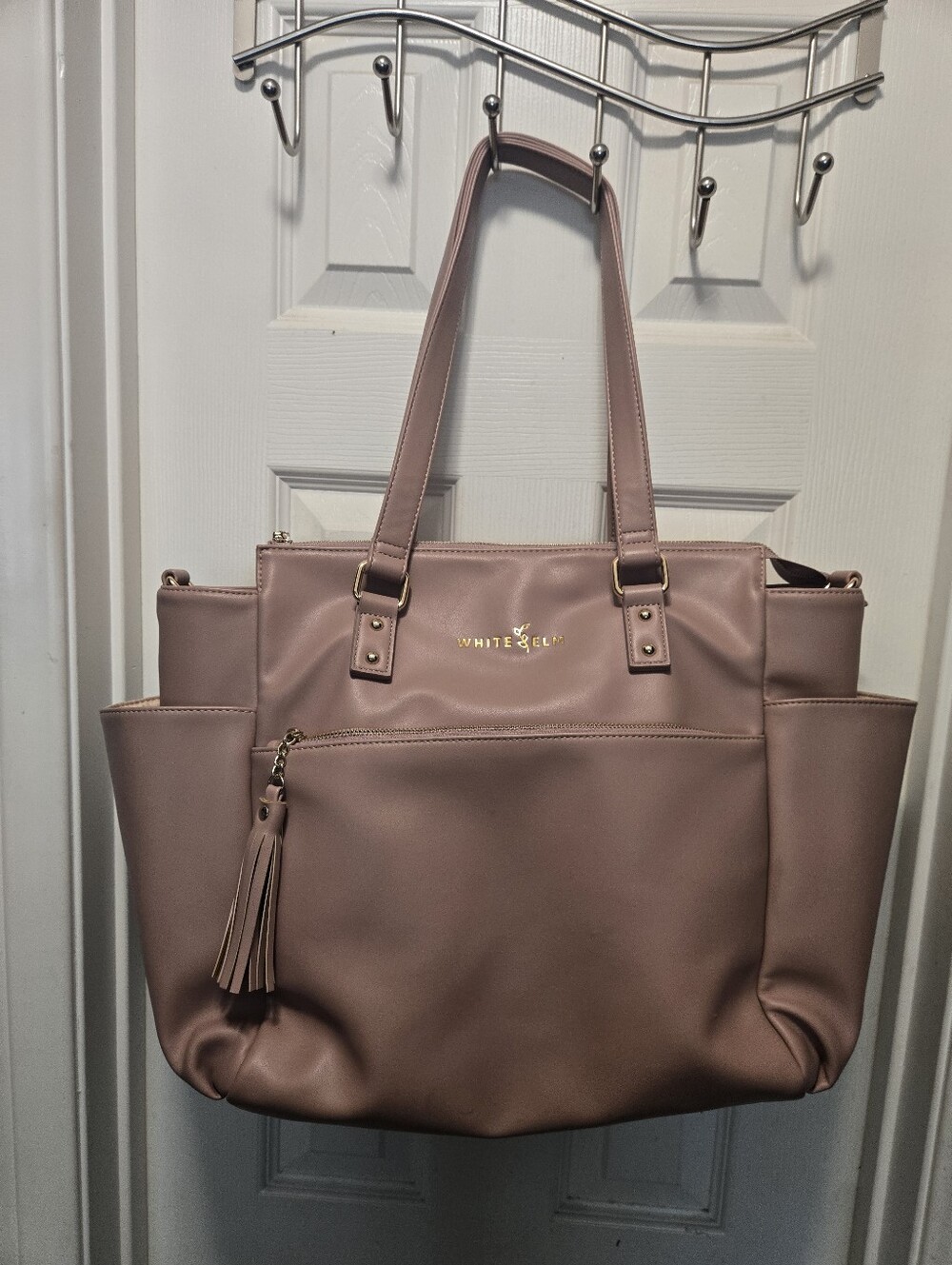 White Elm Gemini Convertible Backpack Tote in a dusty rose